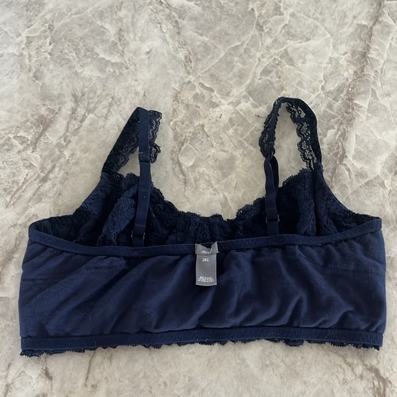 aerie American Eagle Lace Bralette Navy Blue 36C - Picture 16 of 16